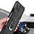 Silicone Matte Finish and Plastic Back Cover Case with Magnetic Finger Ring Stand YF1 for Samsung Galaxy Note 10 Lite