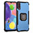 Silicone Matte Finish and Plastic Back Cover Case with Magnetic Finger Ring Stand ZJ2 for Samsung Galaxy A70