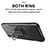 Silicone Matte Finish and Plastic Back Cover Case with Magnetic Finger Ring Stand ZJ2 for Samsung Galaxy A71 5G