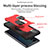 Silicone Matte Finish and Plastic Back Cover Case with Magnetic Finger Ring Stand ZJ2 for Samsung Galaxy M40S