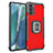 Silicone Matte Finish and Plastic Back Cover Case with Magnetic Finger Ring Stand ZJ2 for Samsung Galaxy Note 20 5G