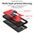 Silicone Matte Finish and Plastic Back Cover Case with Magnetic Finger Ring Stand ZJ2 for Xiaomi Redmi 9T 4G