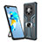 Silicone Matte Finish and Plastic Back Cover Case with Magnetic Finger Ring Stand ZL1 for Huawei Mate 40 Pro+ Plus