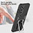 Silicone Matte Finish and Plastic Back Cover Case with Magnetic Finger Ring Stand ZL1 for Huawei P40