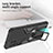 Silicone Matte Finish and Plastic Back Cover Case with Magnetic Finger Ring Stand ZL1 for Samsung Galaxy A42 5G