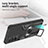 Silicone Matte Finish and Plastic Back Cover Case with Magnetic Finger Ring Stand ZL1 for Samsung Galaxy A52 5G