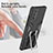 Silicone Matte Finish and Plastic Back Cover Case with Magnetic Finger Ring Stand ZL1 for Samsung Galaxy Note 20 5G
