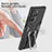 Silicone Matte Finish and Plastic Back Cover Case with Magnetic Finger Ring Stand ZL1 for Samsung Galaxy Note 20 Ultra 5G