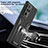 Silicone Matte Finish and Plastic Back Cover Case with Magnetic Finger Ring Stand ZL1 for Samsung Galaxy Note 20 Ultra 5G