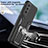 Silicone Matte Finish and Plastic Back Cover Case with Magnetic Finger Ring Stand ZL1 for Samsung Galaxy S20