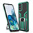 Silicone Matte Finish and Plastic Back Cover Case with Magnetic Finger Ring Stand ZL1 for Samsung Galaxy S20 Plus 5G