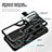 Silicone Matte Finish and Plastic Back Cover Case with Magnetic Finger Ring Stand ZL1 for Samsung Galaxy S20 Ultra 5G