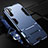 Silicone Matte Finish and Plastic Back Cover Case with Magnetic Stand A01 for Huawei Mate 40 Lite 5G