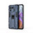 Silicone Matte Finish and Plastic Back Cover Case with Magnetic Stand A01 for Xiaomi Mi 11 Pro 5G