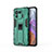 Silicone Matte Finish and Plastic Back Cover Case with Magnetic Stand A01 for Xiaomi Mi 11 Pro 5G Green