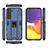 Silicone Matte Finish and Plastic Back Cover Case with Magnetic Stand A02 for Samsung Galaxy S21 5G