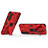 Silicone Matte Finish and Plastic Back Cover Case with Magnetic Stand A02 for Samsung Galaxy S22 Plus 5G Red