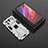 Silicone Matte Finish and Plastic Back Cover Case with Magnetic Stand A02 for Xiaomi Mi 11 Ultra 5G
