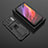 Silicone Matte Finish and Plastic Back Cover Case with Magnetic Stand A02 for Xiaomi Mi 11 Ultra 5G Black