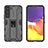 Silicone Matte Finish and Plastic Back Cover Case with Magnetic Stand A03 for Samsung Galaxy S21 Plus 5G