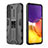 Silicone Matte Finish and Plastic Back Cover Case with Magnetic Stand A03 for Samsung Galaxy S23 Plus 5G