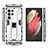 Silicone Matte Finish and Plastic Back Cover Case with Magnetic Stand A03 for Samsung Galaxy S23 Ultra 5G