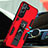 Silicone Matte Finish and Plastic Back Cover Case with Magnetic Stand A04 for Samsung Galaxy S21 Plus 5G
