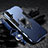 Silicone Matte Finish and Plastic Back Cover Case with Magnetic Stand for Huawei Nova 5 Pro Blue