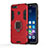 Silicone Matte Finish and Plastic Back Cover Case with Magnetic Stand for Huawei Y9 (2018)