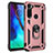 Silicone Matte Finish and Plastic Back Cover Case with Magnetic Stand for Motorola Moto G Stylus