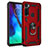 Silicone Matte Finish and Plastic Back Cover Case with Magnetic Stand for Motorola Moto G Stylus