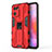 Silicone Matte Finish and Plastic Back Cover Case with Magnetic Stand for Oppo Reno7 SE 5G