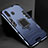 Silicone Matte Finish and Plastic Back Cover Case with Magnetic Stand for Samsung Galaxy A60