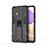 Silicone Matte Finish and Plastic Back Cover Case with Magnetic Stand for Samsung Galaxy M32 5G