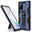 Silicone Matte Finish and Plastic Back Cover Case with Magnetic Stand for Samsung Galaxy Note 20 Ultra 5G