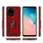 Silicone Matte Finish and Plastic Back Cover Case with Magnetic Stand for Samsung Galaxy S20 Ultra 5G