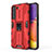 Silicone Matte Finish and Plastic Back Cover Case with Magnetic Stand for Samsung Galaxy S21 5G