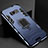 Silicone Matte Finish and Plastic Back Cover Case with Magnetic Stand for Samsung Galaxy S8 Plus Blue