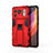 Silicone Matte Finish and Plastic Back Cover Case with Magnetic Stand for Xiaomi Mi 11 Ultra 5G