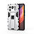 Silicone Matte Finish and Plastic Back Cover Case with Magnetic Stand for Xiaomi Mi 11 Ultra 5G