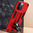 Silicone Matte Finish and Plastic Back Cover Case with Magnetic Stand H01 for Apple iPhone 12 Pro