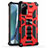 Silicone Matte Finish and Plastic Back Cover Case with Magnetic Stand H01 for Samsung Galaxy Note 20 5G