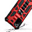 Silicone Matte Finish and Plastic Back Cover Case with Magnetic Stand H01 for Samsung Galaxy Note 20 5G