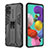 Silicone Matte Finish and Plastic Back Cover Case with Magnetic Stand KC1 for Samsung Galaxy A51 4G