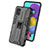 Silicone Matte Finish and Plastic Back Cover Case with Magnetic Stand KC1 for Samsung Galaxy M40S