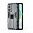 Silicone Matte Finish and Plastic Back Cover Case with Magnetic Stand KC1 for Xiaomi Mi 10T 5G
