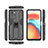 Silicone Matte Finish and Plastic Back Cover Case with Magnetic Stand KC1 for Xiaomi Poco X3 GT 5G