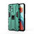 Silicone Matte Finish and Plastic Back Cover Case with Magnetic Stand KC1 for Xiaomi Poco X3 GT 5G Green