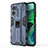 Silicone Matte Finish and Plastic Back Cover Case with Magnetic Stand KC1 for Xiaomi Redmi 10 Prime Plus 5G