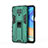 Silicone Matte Finish and Plastic Back Cover Case with Magnetic Stand KC2 for Xiaomi Poco M2 Pro Green